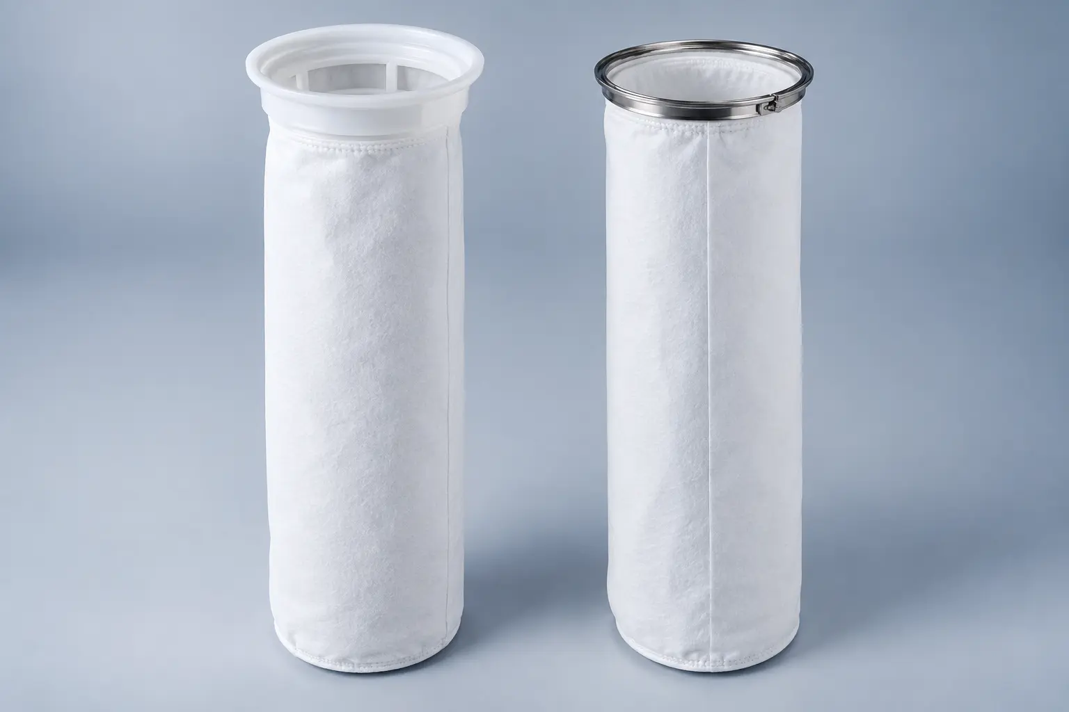 Bolsas filtro para líquidos con aro plástico y aro metálico